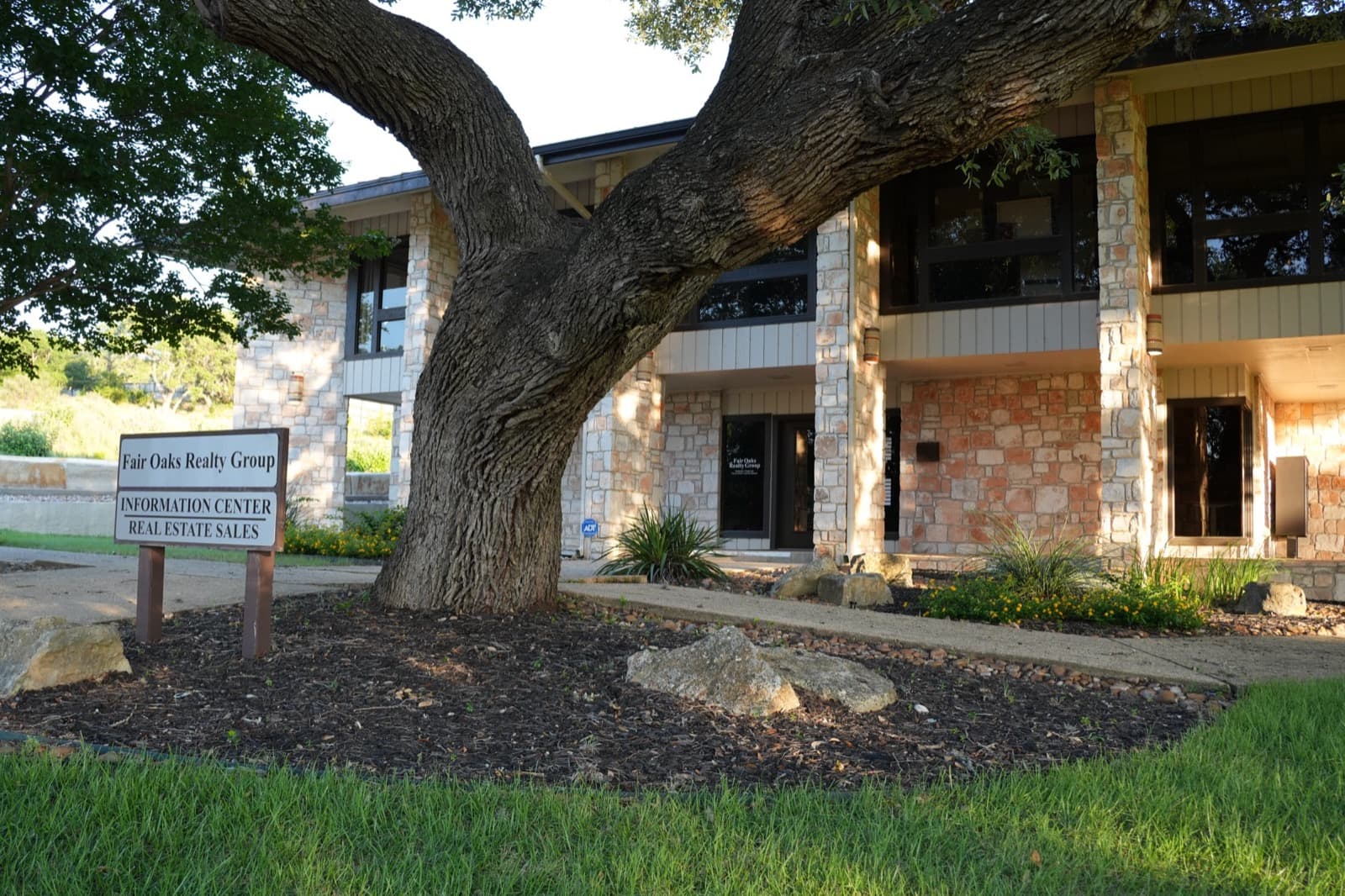 Building 1 under the oaks